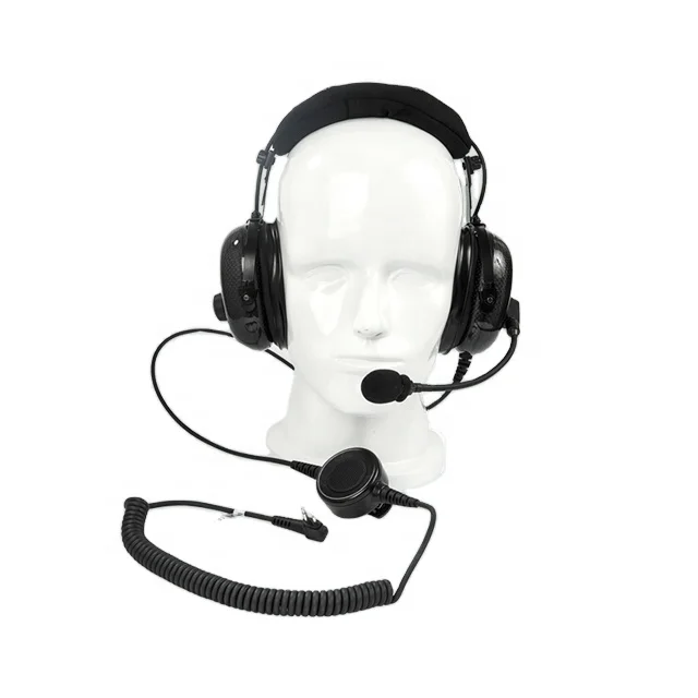 carbon fiber dual earmuff noise cancelling heavy duty headset