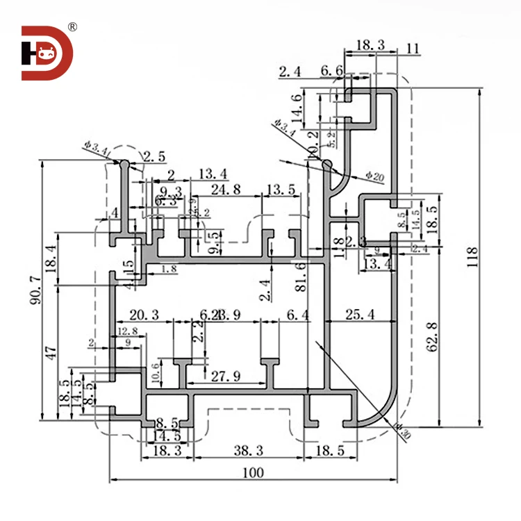 product 100  118 profile 3x speed assembly line aluminum profile bs30 c212a conveyor chain 381 pitch chain-3
