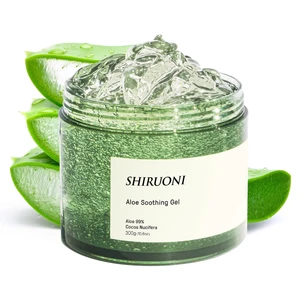 Custom Organic Coconut Scented Aloe Vera Cooling Moisturizing Soothing Gel Face & Body Sunburn Relief After Sun Skincare