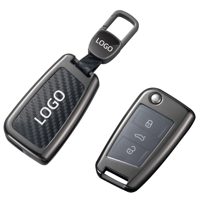 DM Car Key Case Cover for Volkswagen VW POLO Tiguan Passat B5 B6B7 Golf EOS Scirocco Jetta MK6 2021/2023 OctaviaAuto Accessories