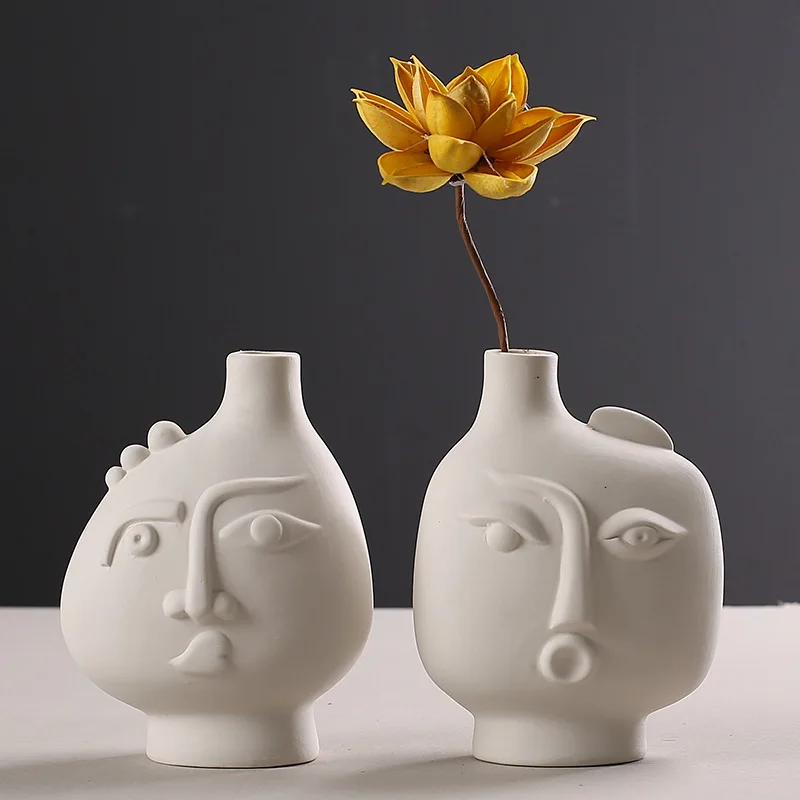 Human Sculpture Ceramic Vase European Creative Half-length