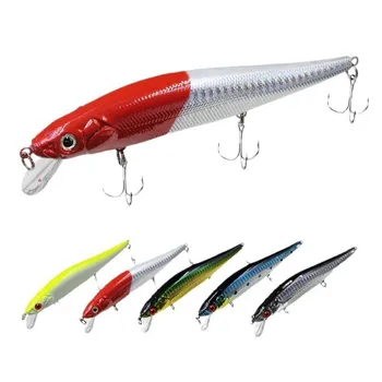 22g 14cm Long Casting Sea Bass Fishing Lure Big Minnow ABS Hard Bait with Built-In Ball Bearing for Bottom Fishing Pike Carp – Minnow – view 2