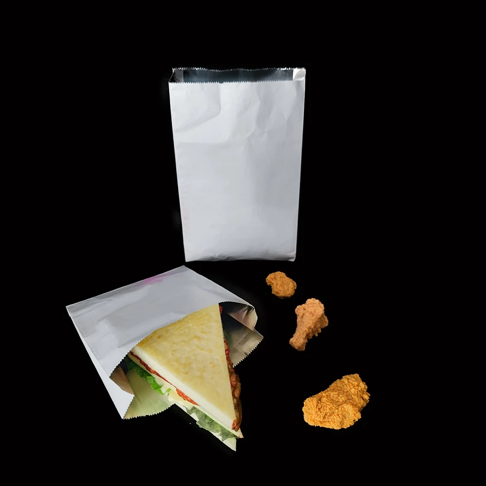 Burger Hamburger Sandwich Bread Paper Bag Packaging Bags Foil