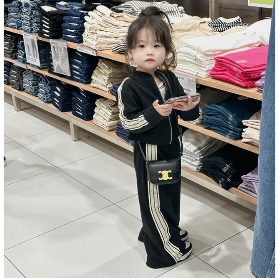 Ksw3080 Girls Suit 2024 New Spring Western Style Baby Girl Clothes