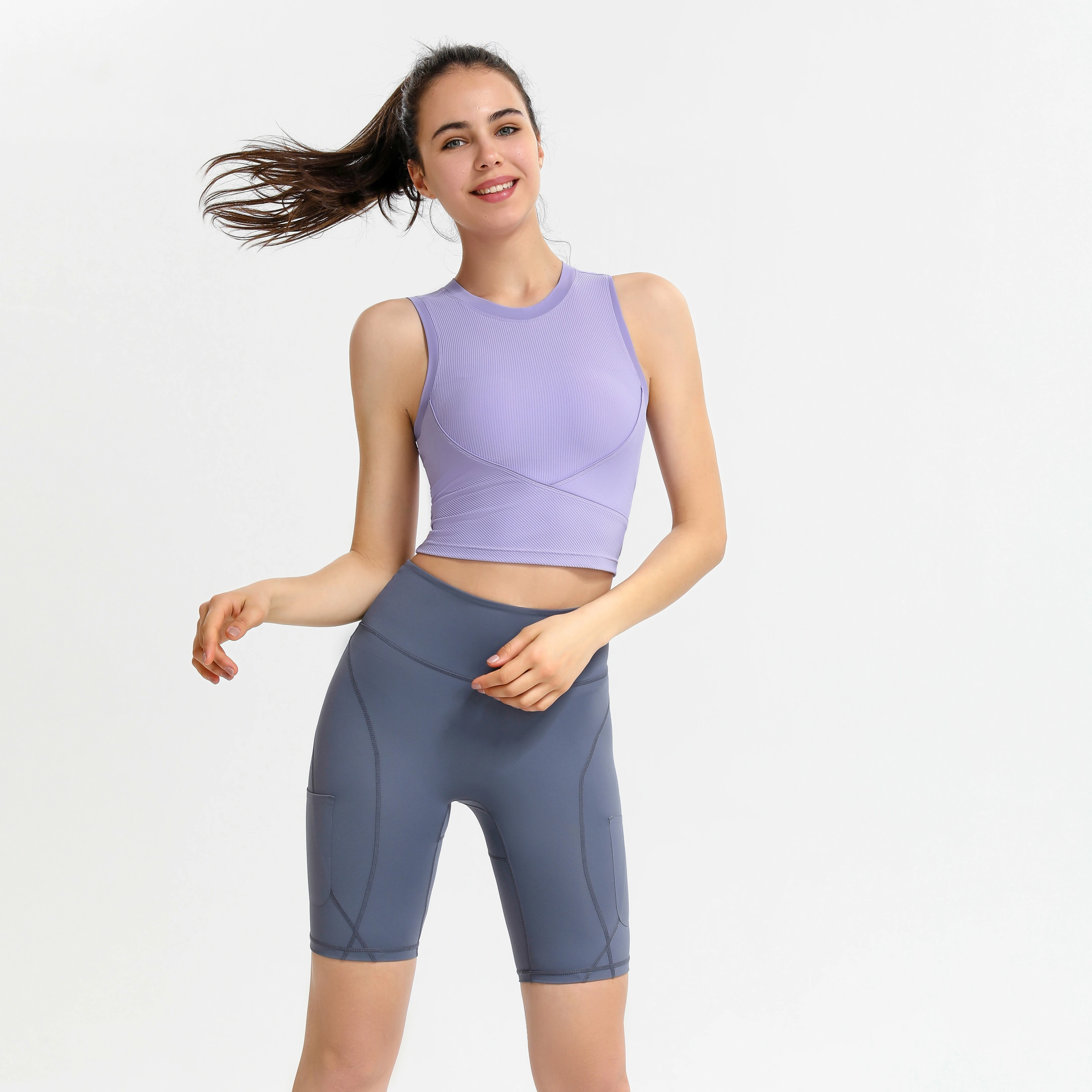 2022 Summer Seamless Women Clothing Yoga Running Gym Crop Top With Pants  Shorts Fitness Training Wear Set - Buy Designer Fitness Training Wear,Custom  Blank Crop Tops Wholesale Cheap,Ribbed Sports Set Product on