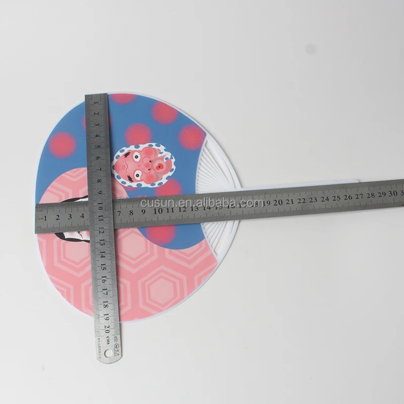 Заводская цена дешевый ручной вентилятор на заказ круглый пластиковый для рекламного