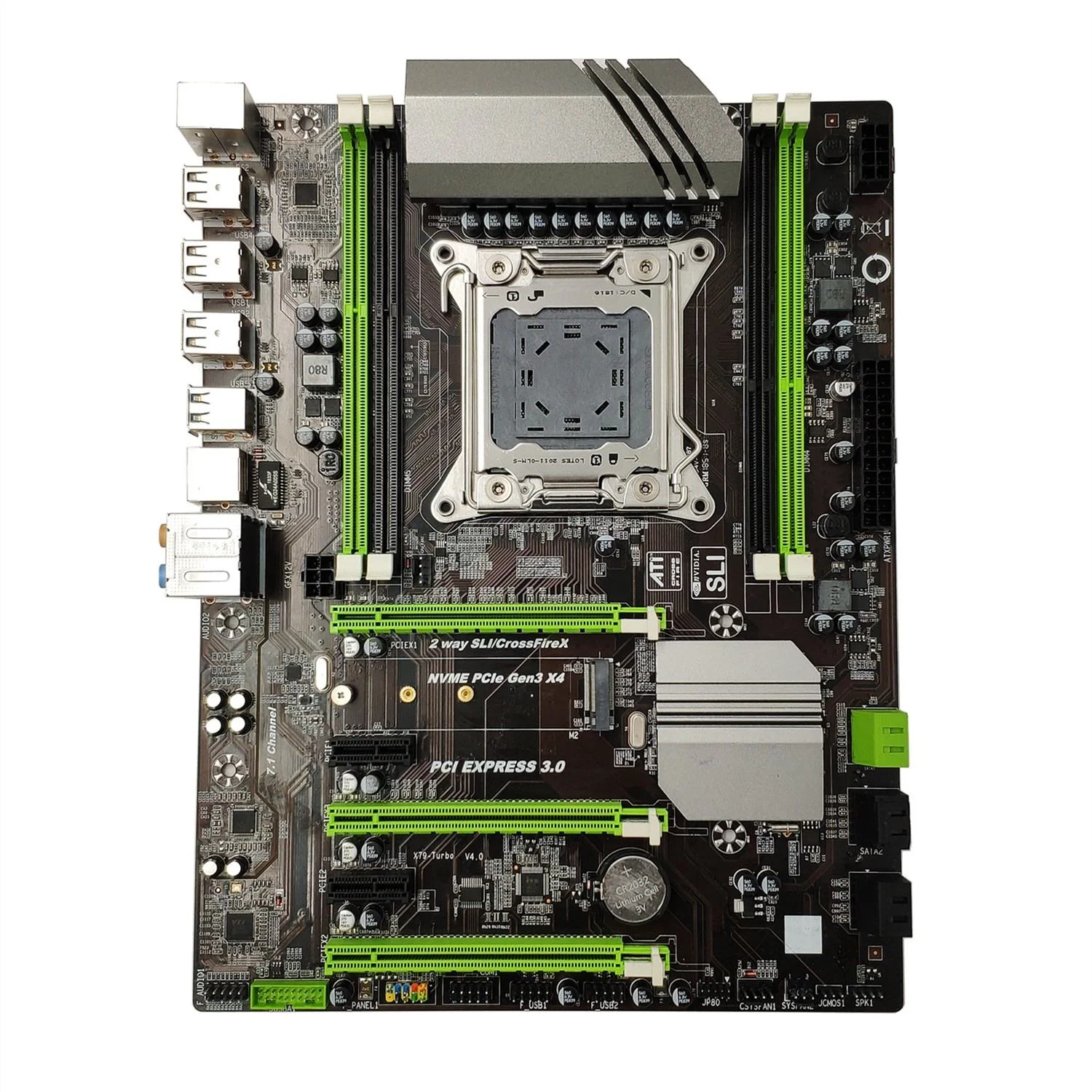 X79 Turbo Gaming Motherboard with DDR3 Slots SATA Ports - Main Image
