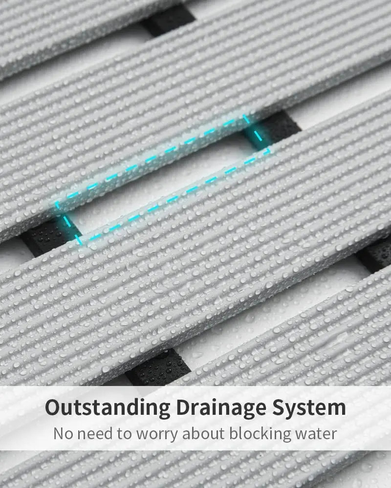 7colour Bath Mat Shower Mat Non Slip Heavy Duty Rubber Bathtub Mat Without Suction Cups For