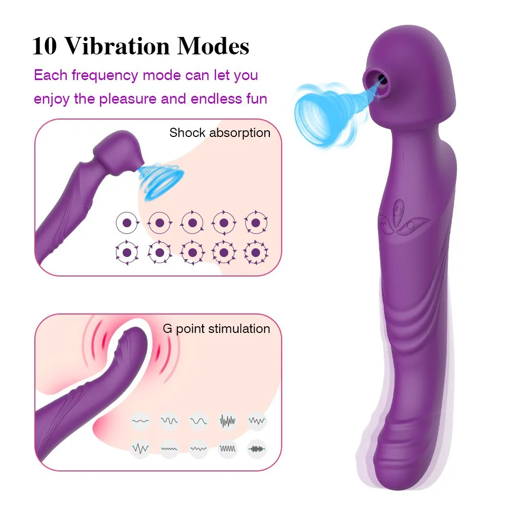 Sucking, Slapping, Double-head Vibrating Vibrating Rod, Female Penis, G-spot, Teasing Couple, Masturbator, Adult Sex Products