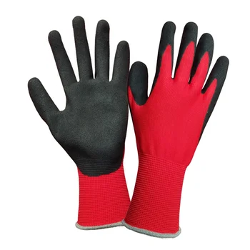GR4007 13G latex dipped sandy finish anti-slip safety protection construction hand tool work gloves