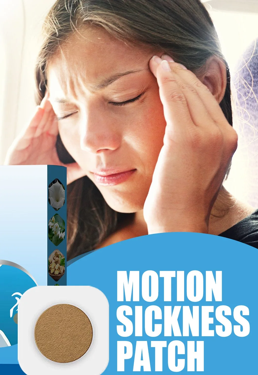 New Arrival Natural Plant Herbal Sticker Sea Carsickness Relief Motion