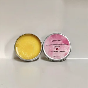 Wholesale  Natural Organic Vegan Lip Care Exfoliator Lemon Turmeric Sugar Lip Scrub