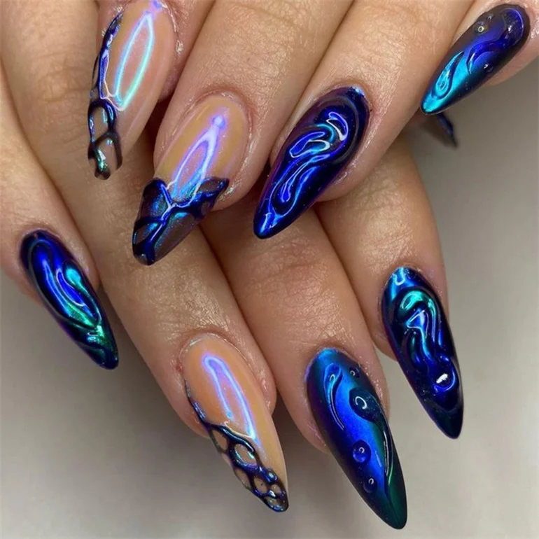 Free Design Clear Color Glowie by Her Hot Pink Acrylic Stickers for Press on Nails