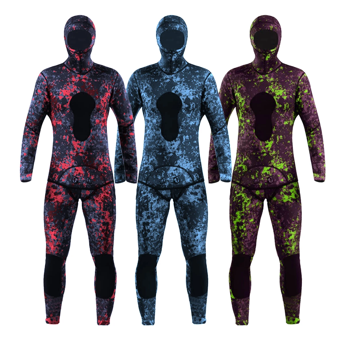 Muta da pesca subacquea in neoprene da 5 mm, 6 mm all'ingrosso per uomo, muta da apnea di alta qualità da 7 mm con cappuccio, muta termica stampata