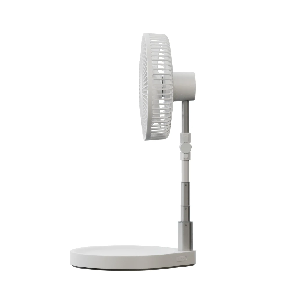 HEBRON Portable Rechargeable Folding Pedestal Fan with Remote Control Stand Coolant for Outdoor Car Use Battery Powered