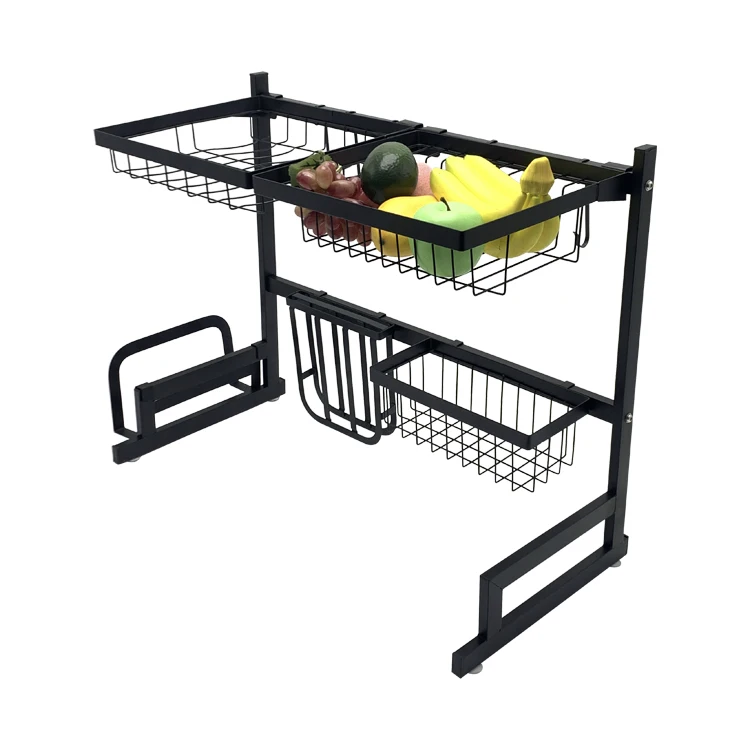 2 Tier Dish Drying Rack Organizer Stainless Steel Over The Sink Dish Drying Rack Kitchen Dish Rack D