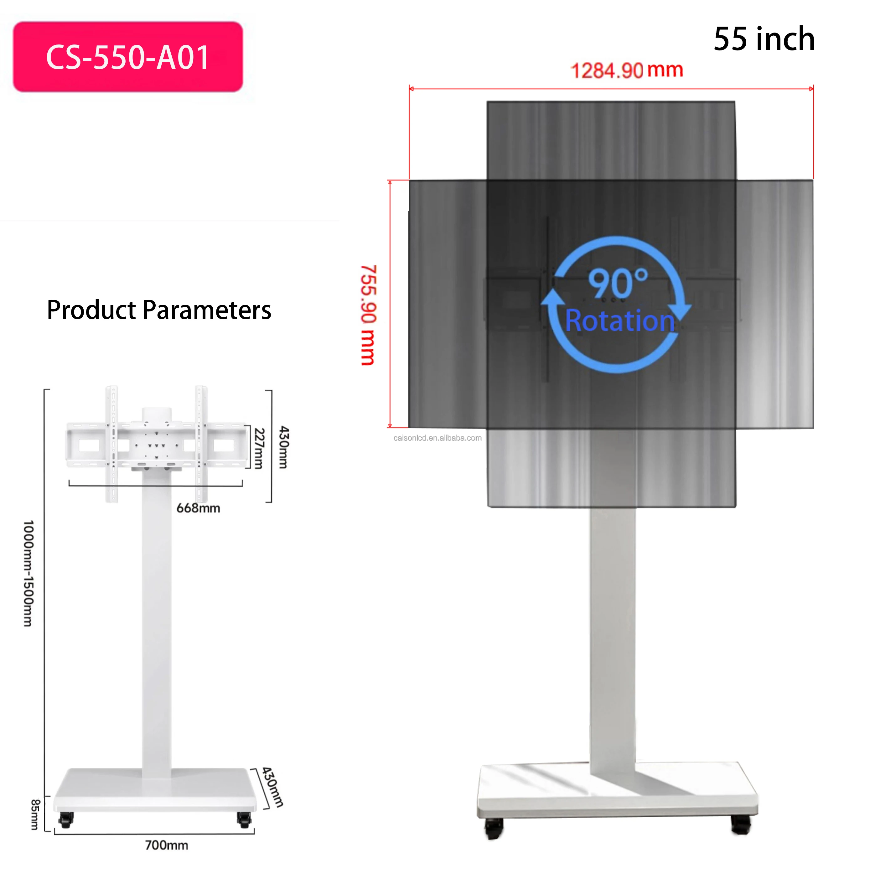 32 43 49 65 55 inch movable poster advertising machine indoor Digital Signage and display Advertising display digital Stand manufacture