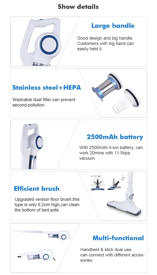 Bagotte Steelstofzuiger Zonder Snoer Stofzuiger Aspirateur Aspirador