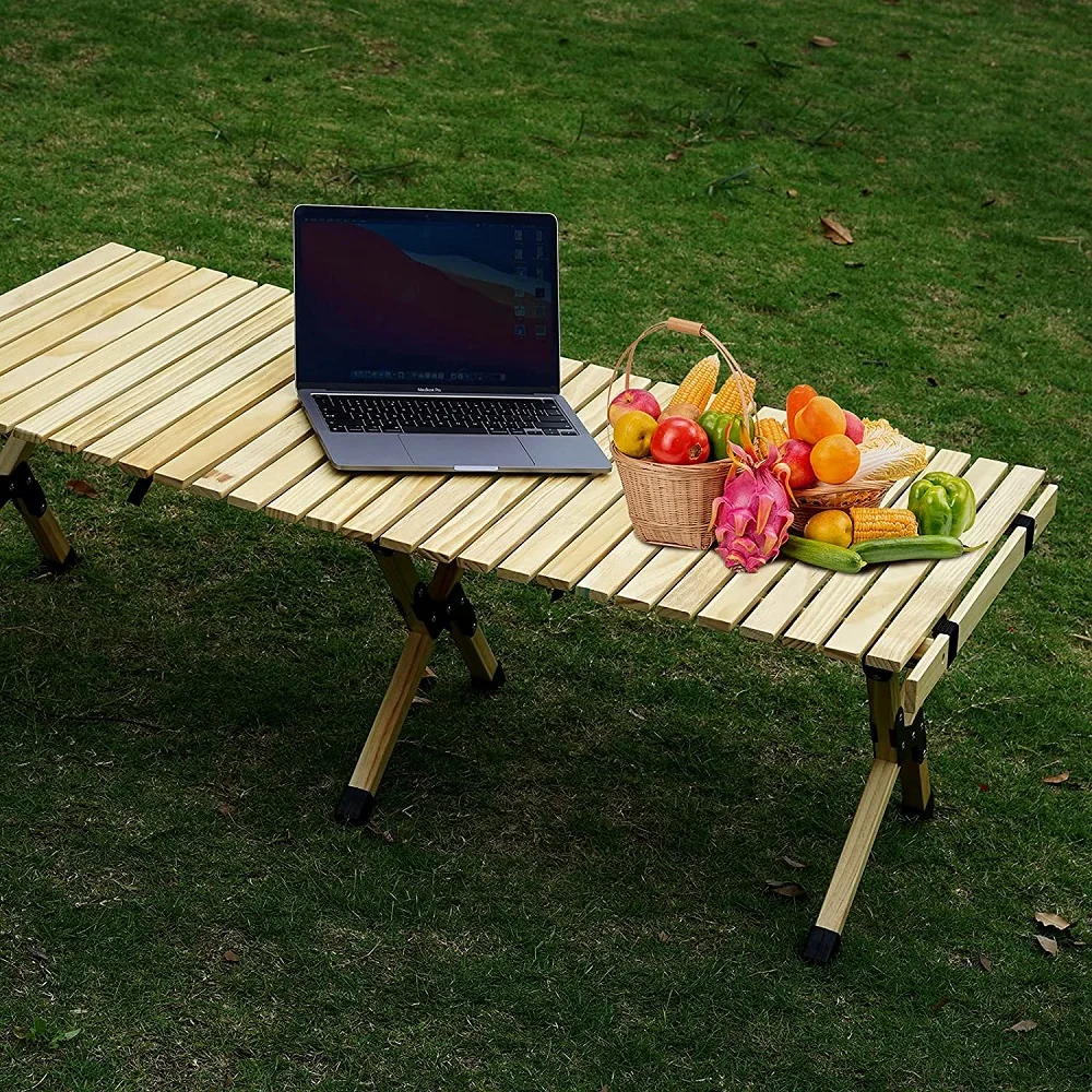 Портативный Легкий Деревянный пляжный стол для кемпинга