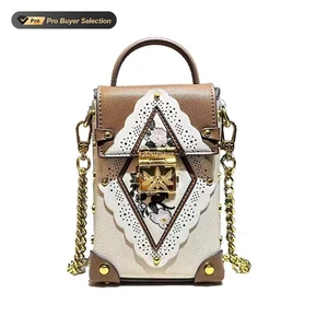 Kalanta Fashionable Elegant Printed Advanced Texture Mobile Phone Bag 2023 New Summer Mini Chain Crossbody Women's Bag