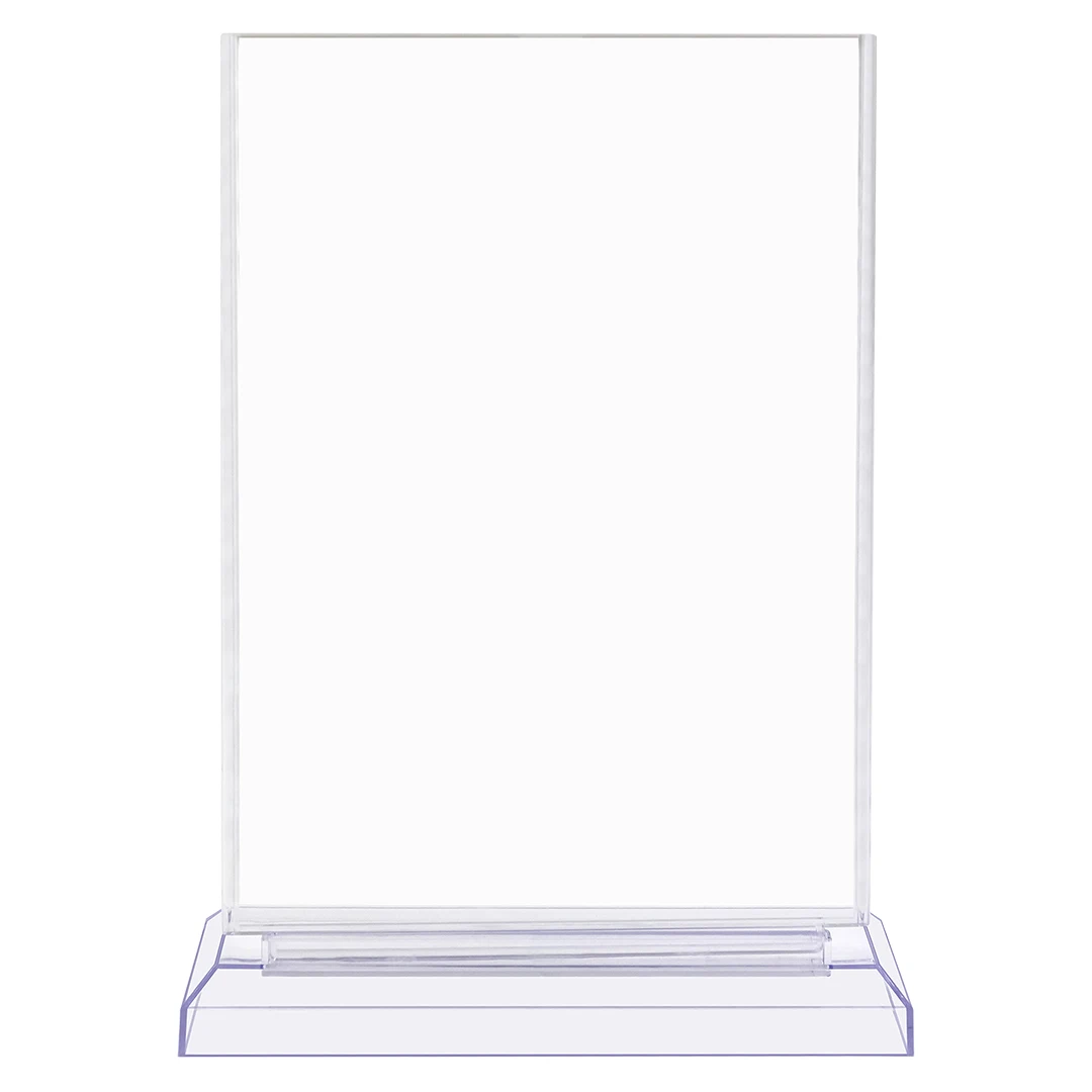 Customize A8 Acrylic Sign Holder - Transparent Display Stand