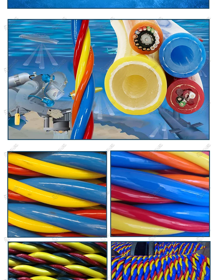 Underwater Cable 3 Part Diving Communication Umbilical Cord For Diver