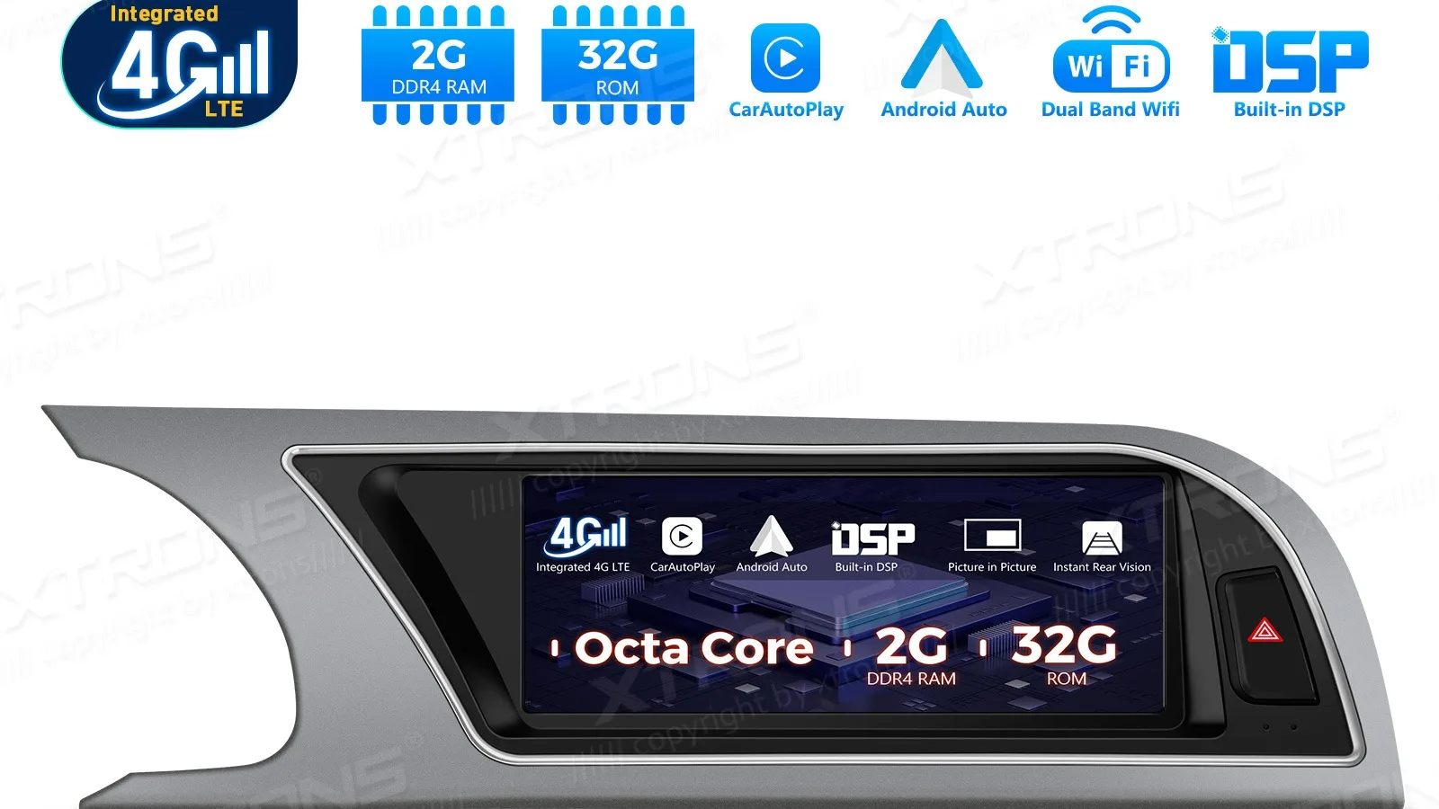 Xtrons 8.8 Inch Android 12 Touch Screen For Android Multimedia Car Cd