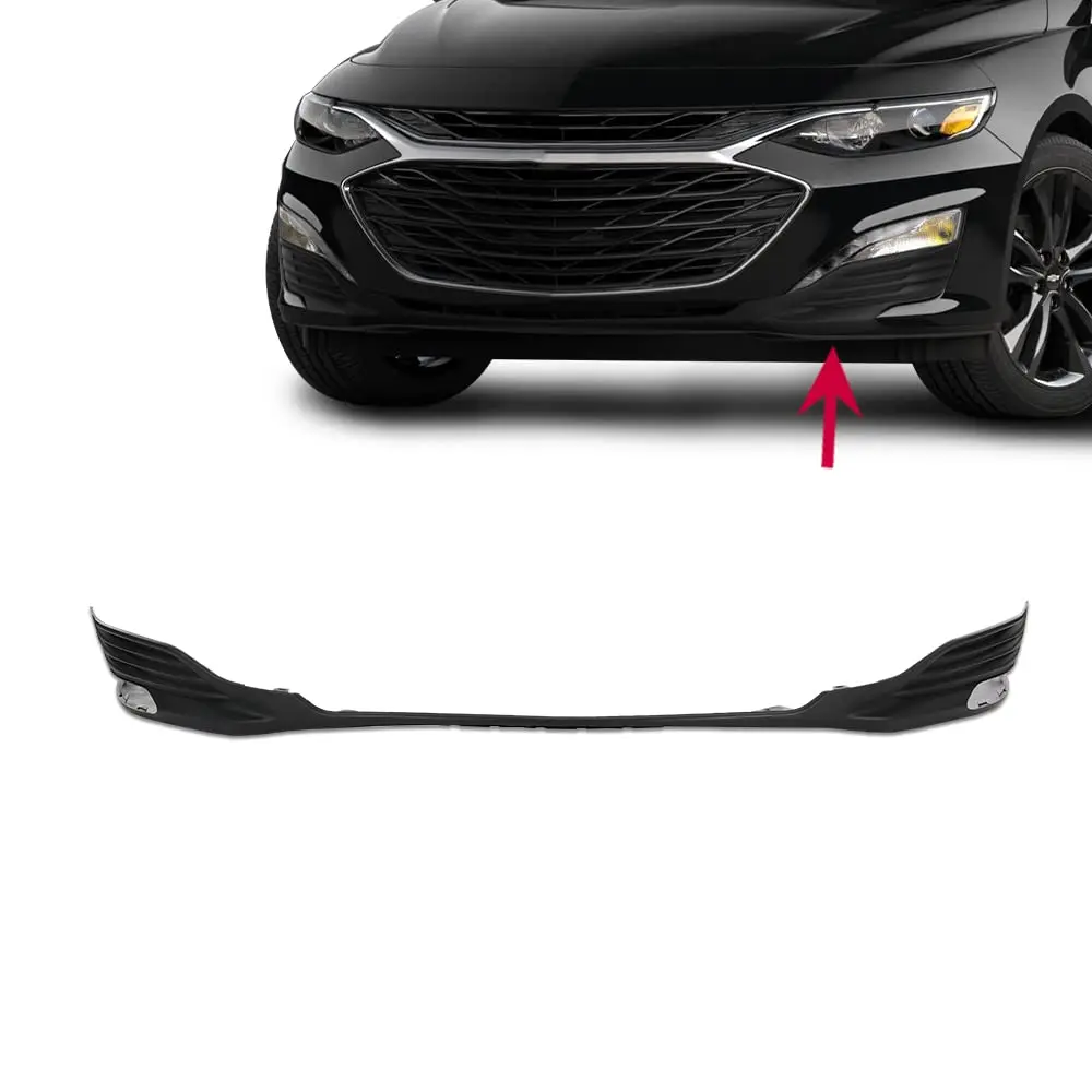 Front Bumper Lower Cover Lip Protector ABS Black for 2019 2020 2021 Chevy Malibu