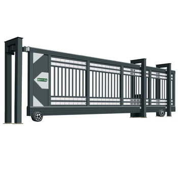 Customized Modern Style Intelligent Aluminum Cantilever Sliding Fence Gate for Courtyard Apartment Automatic Outdoor Straight