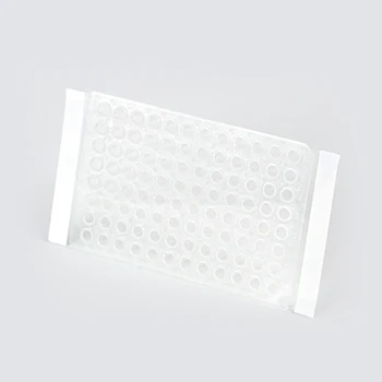 Transparent DNA RNA Diagnostic 96 Deep Well Microplate PCR sealing Film Plate With Sealing Film