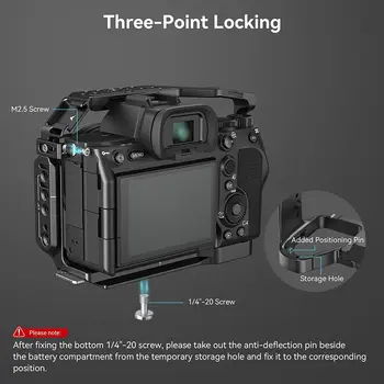 SmallRig A7 IV Cage with Top Handle and Clamp, Basic Kit for Sony Alpha 7R V/Alpha 7 IV/Alpha 7 S III - 3668 detail image