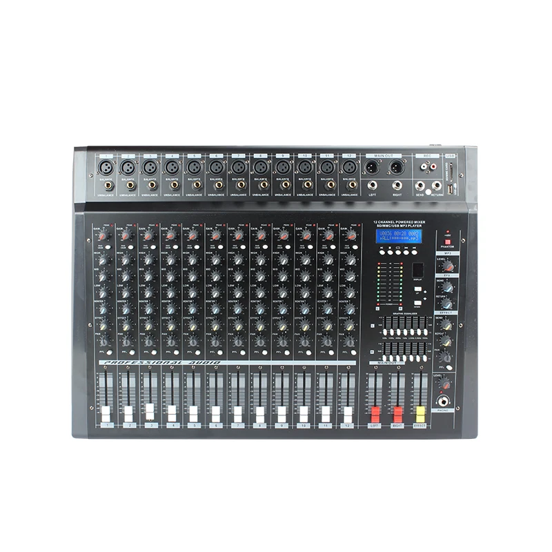 Lane PMX-1208 12 Channel Professional Audio Mixer - Durable Mixing