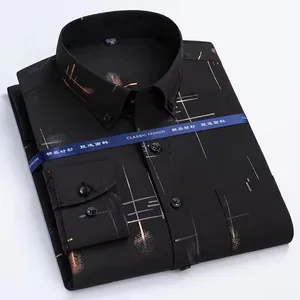 Men's 100% Cotton Mini Business Dress Shirt Wrinkle-Proof and Ironless Winter Fashion