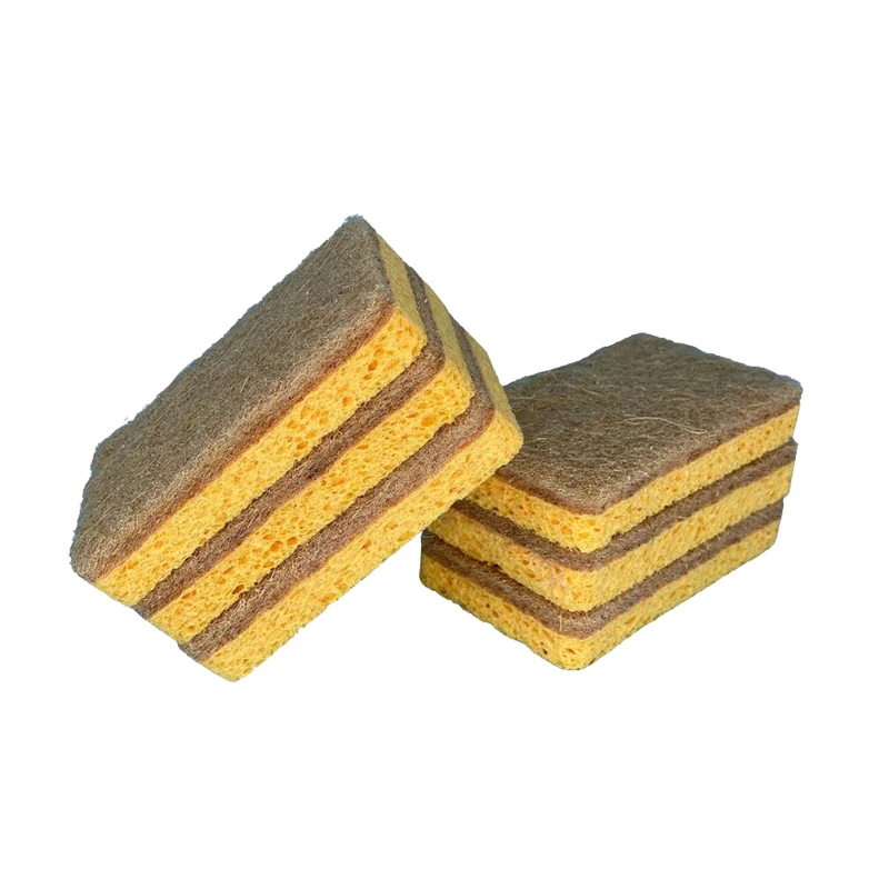 Полностью натуральная Кокосовая шелуха биоразлагаемая губка для мытья посуды без отходов