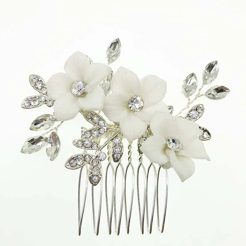 SHSS2072 AliExpress Горячая Распродажа модный керамический цветочный гребень для волос заколки цветок свадебные гребни для женщин