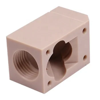 OEM design CNC Machined Plastic ABS Peek square Valves hydraulic Distribution Manifold Blocks factory for sale