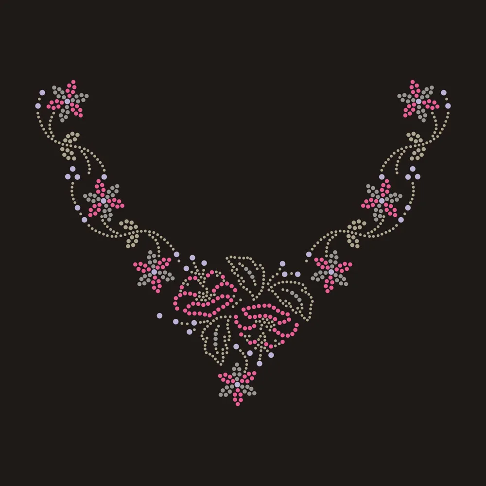 Customizable Bling Necklace with Rhinestone Motif