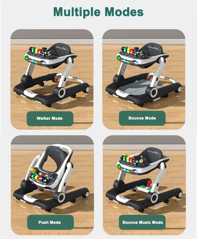 Music Multifunction Colors Simple Big Baby Walker for Tall Babies