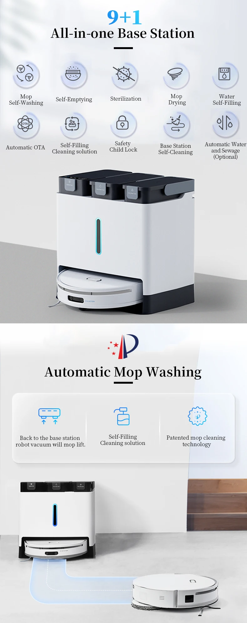 6000pa Robot Vacuum Cleaner Sweep And Wet Mopping Robotic Vacuum Robot