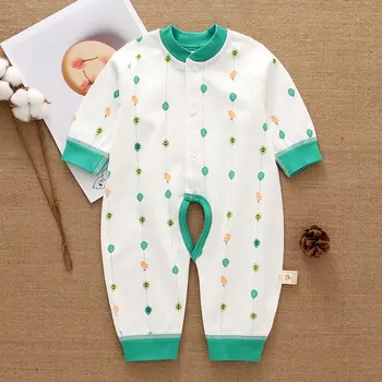 Open-file jumpsuit baby baby autumn autumn clothing jumpsuit cotton boneless clothing newborn clothing 0-18 months