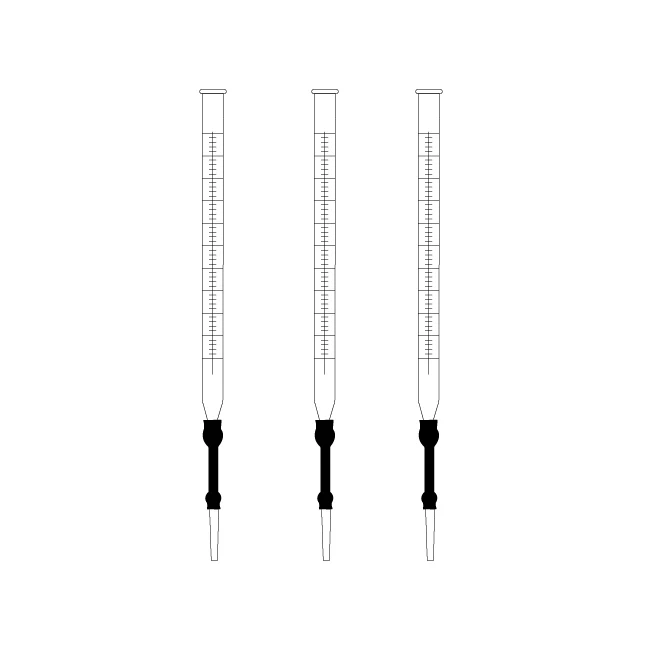 1641 Burette With Rubber Tubing Connection,Glass Bead And Glass Tip