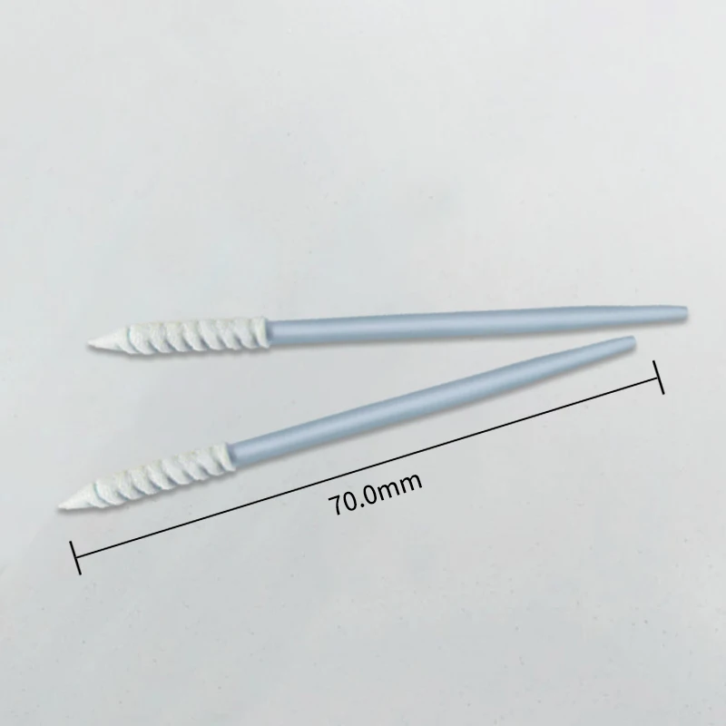 Тонкая остроконечная спиральная чистая комната полиэстера пены Esd головы CM-PS752 вытирает тампоном для чистки электроники 7