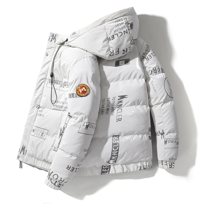 Hooded Lettering Puffer Jacket main image 1