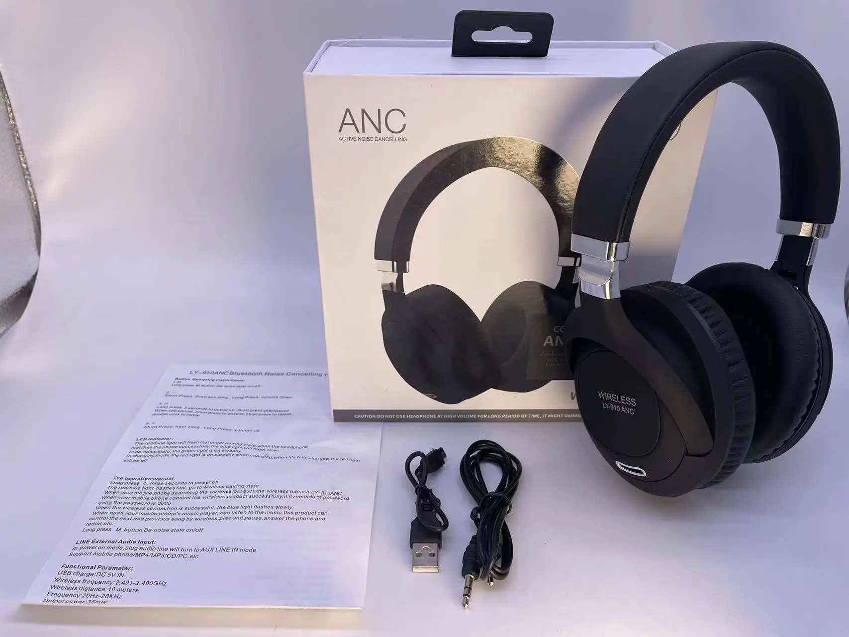High Quality Noise Canceling Headphone 910ANC Wireless Gaming Headset