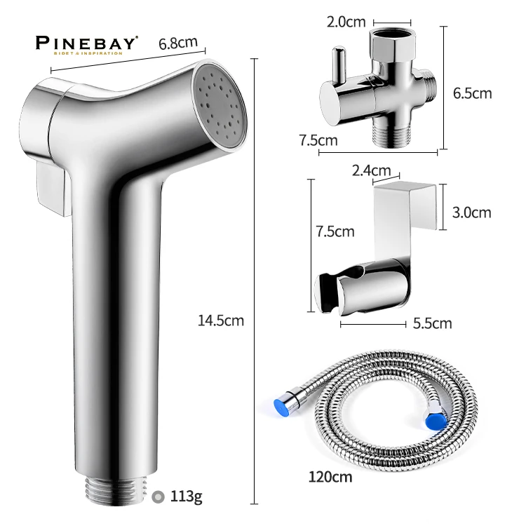 Pinebay 2024 New Arrival Shower System Chrome Toilet Abs Plastic Easy ...