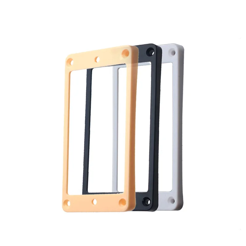 2 Bagues De Montage Pour Micro Humbucker Guitare électrique - Cadre Métal Noir, Dimensions 92x46 Mm