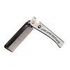 S37-2 fine-toothed amber folding comb-regular pattern