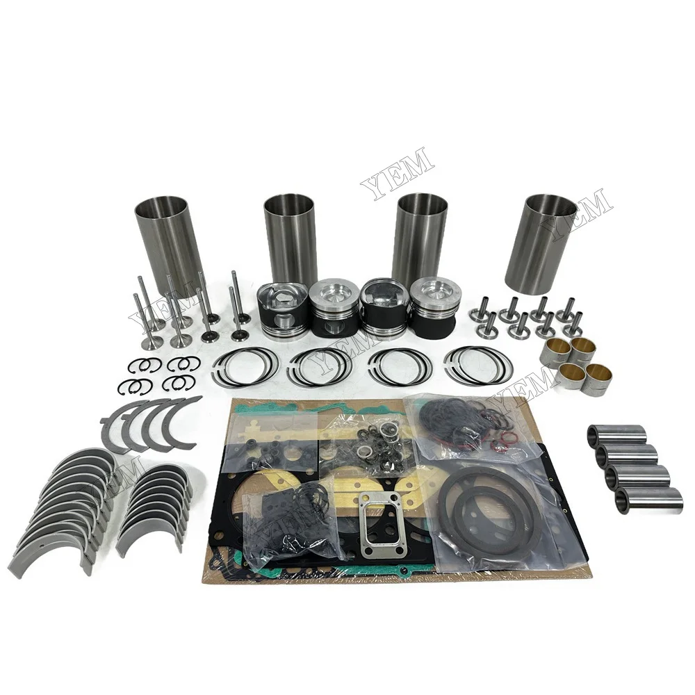 Rebuild Overhaul Repair Kit With Valves Engine Bearings Cylinder Liner Piston Rings Full Gasket Kit for Volvo D4D Engine Parts