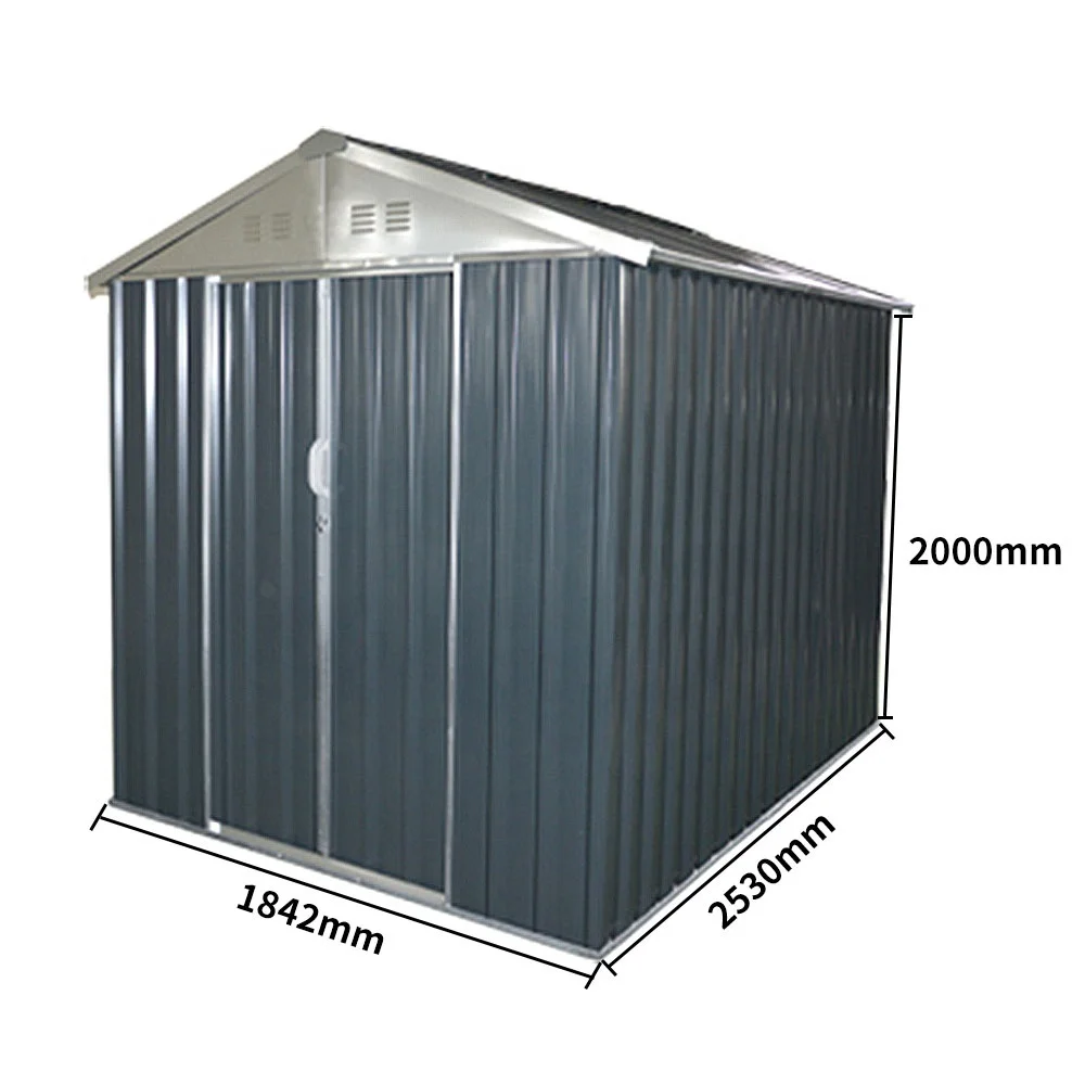 プラグイン Vertak防水屋外カーポートビッグサイズハウスリムーバブルメタルストレージシェッドガーデン Buy Metal