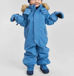 New Fashion Unisex Kid Jumpsuit Windproof Down Jacket Ski Suit for Boys Snowboard Wear and Kids' Sportswear
